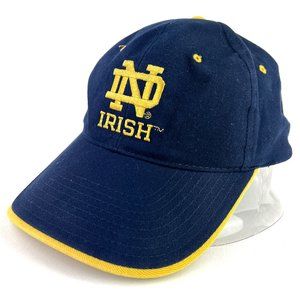 Notre Dame Fighting Irish Baseball Hat Cap Blue Gold Adult Adjustable One Size